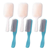Kuber Industries Hair Brush | Flexible Bristles Brush | Hair Brush with Paddle | Straightens & Detangles Hair Brush | Suitable For All Hair Types | Hair Brush Styling Hair | Set of 6 | Pink & Blue
